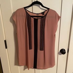 Ann Taylor Pink and Black Shell